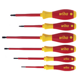 Wiha VDE Slot & Pozi Soft Finish Screwdriver 6 Piece Set 25477